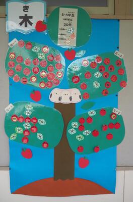 読書の木　一気に赤い実がたくさん