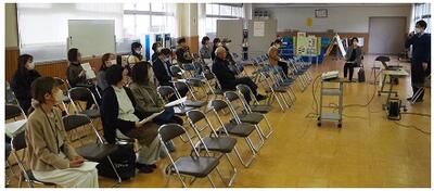 今年からＰＴＡ教養部の主催ではなく、コミュニティ・スクールの取組としました。