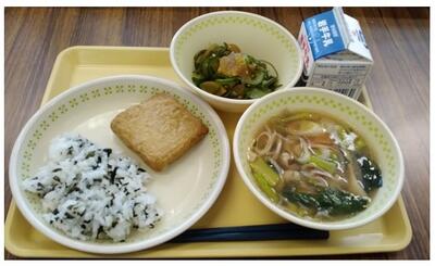 わかめご飯は一年生のリクエスト給食です