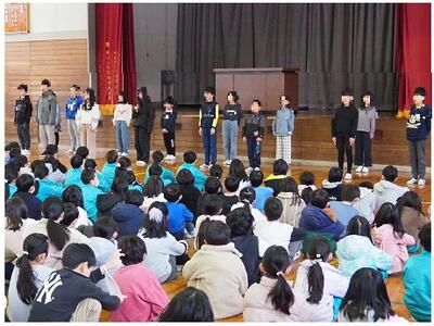 頑張ってきた６年生の挨拶　立派です！