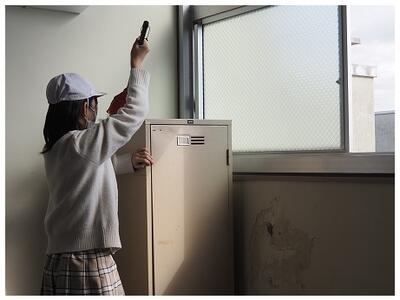 窓もあけて換気しながら