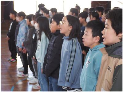 最後の全体合唱　美しいハーモニーでした