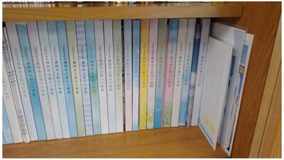 歴代のアルバムがずらり