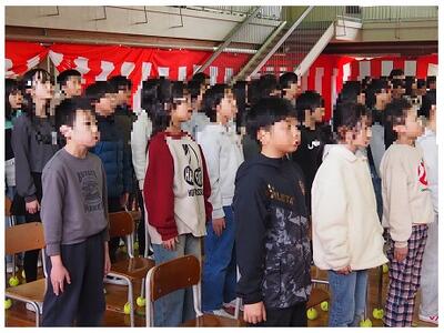 ５年生の見送り合唱