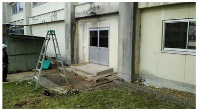 出口周りにあった物品がなくなりました