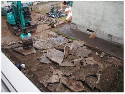 二階から見ると