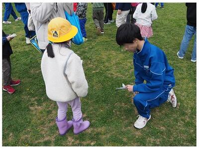 中学生が一年生にご挨拶